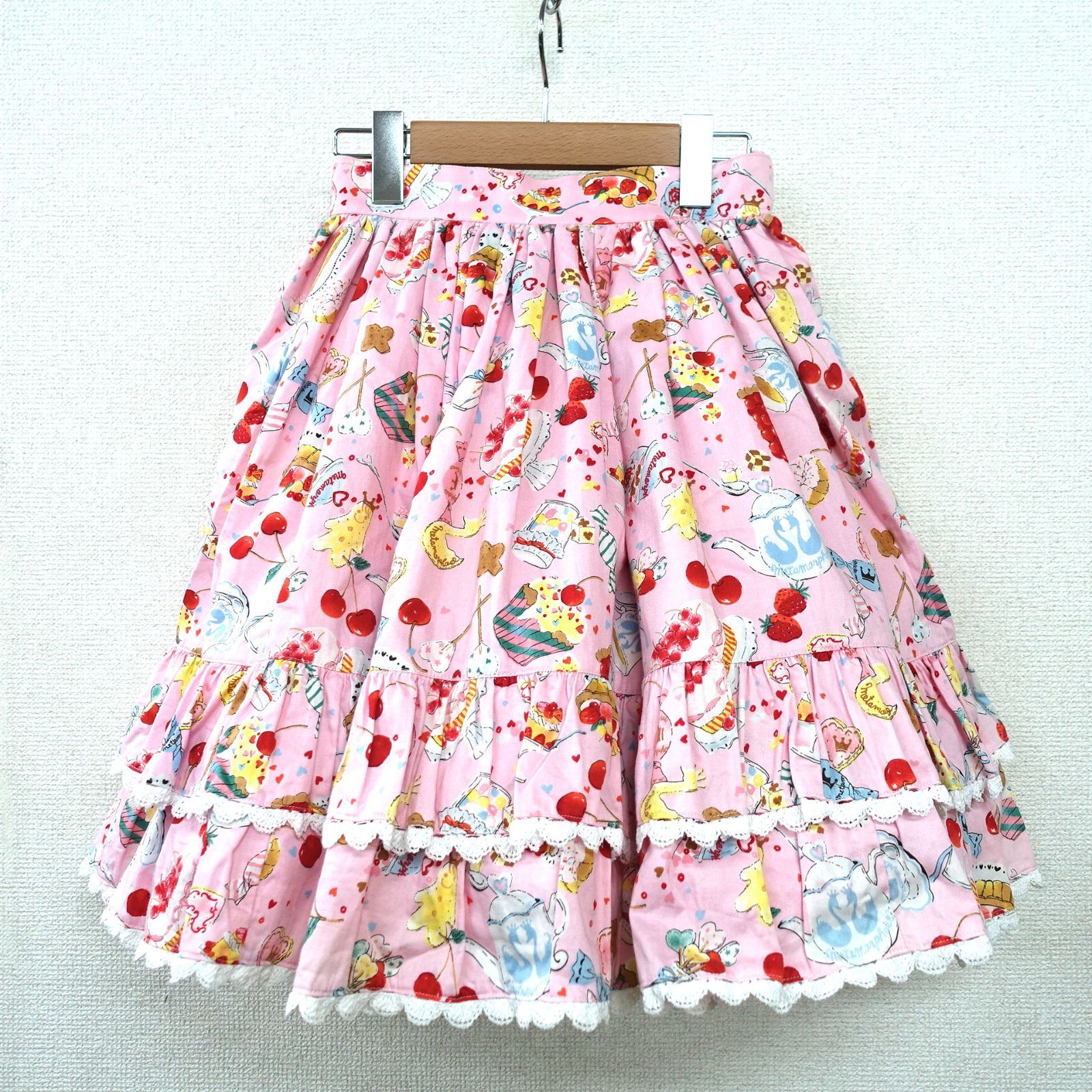 metamorphose スイーツコレクション 2段フリルスカート Fサイズ ピンク