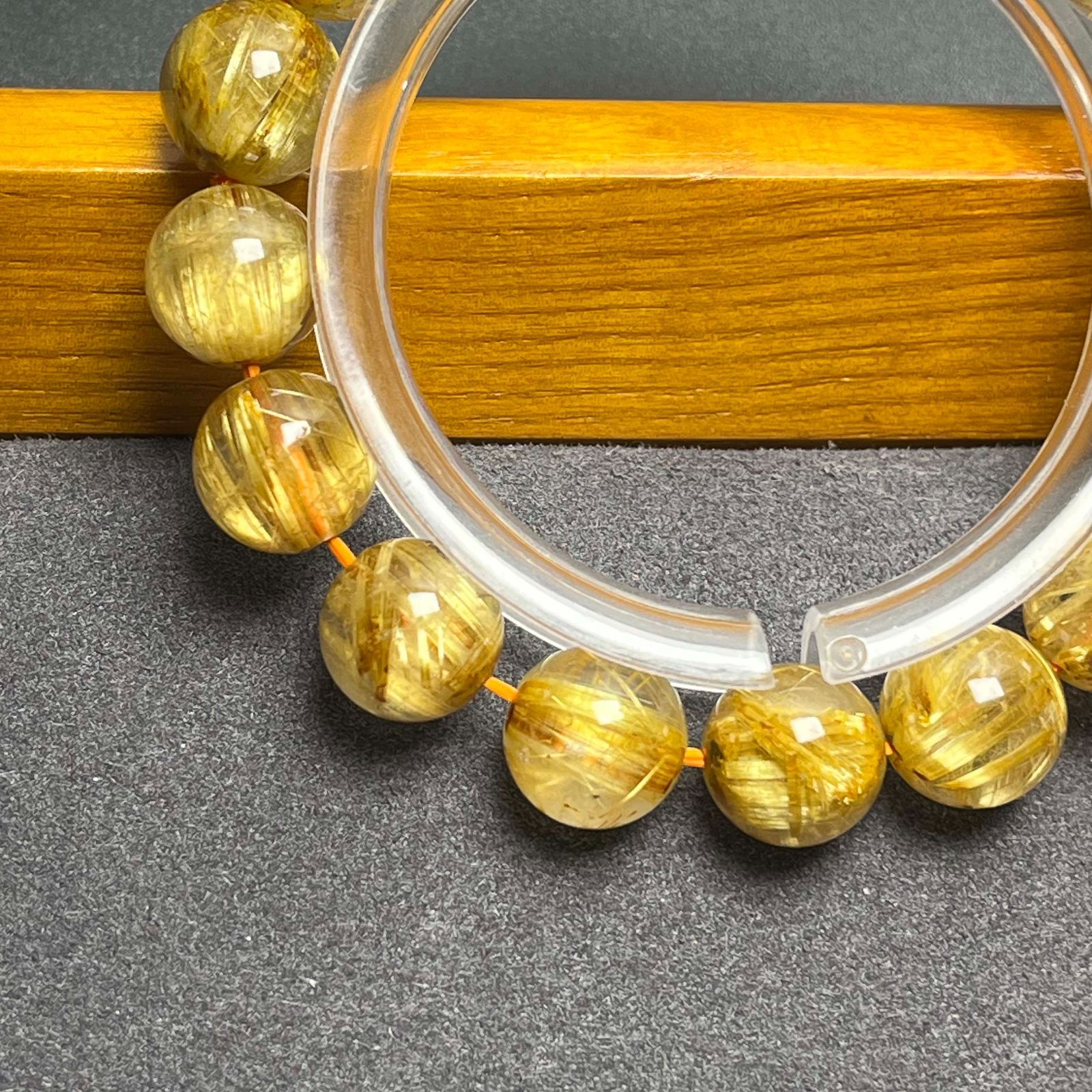 極上美品☆【100A極!極満針ルチルクォーツ】☆ブレスレット 天然石 金