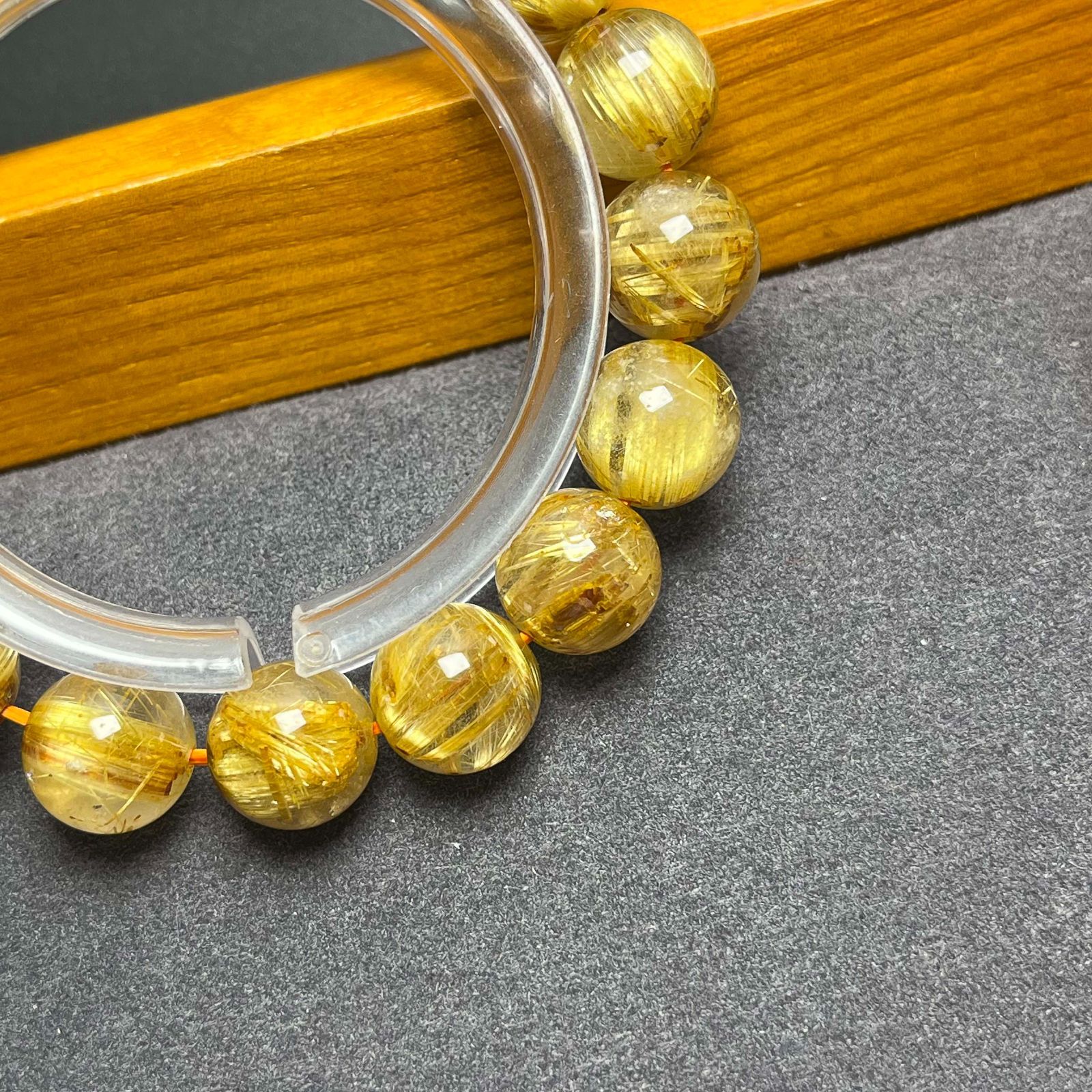 極上美品☆【100A極!極満針ルチルクォーツ】☆ブレスレット 天然石 金