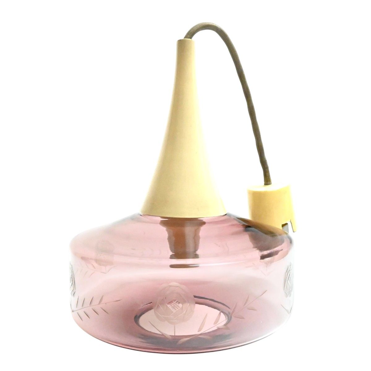 希少 National ナショナル ペンダントライト 切子ガラスシェード