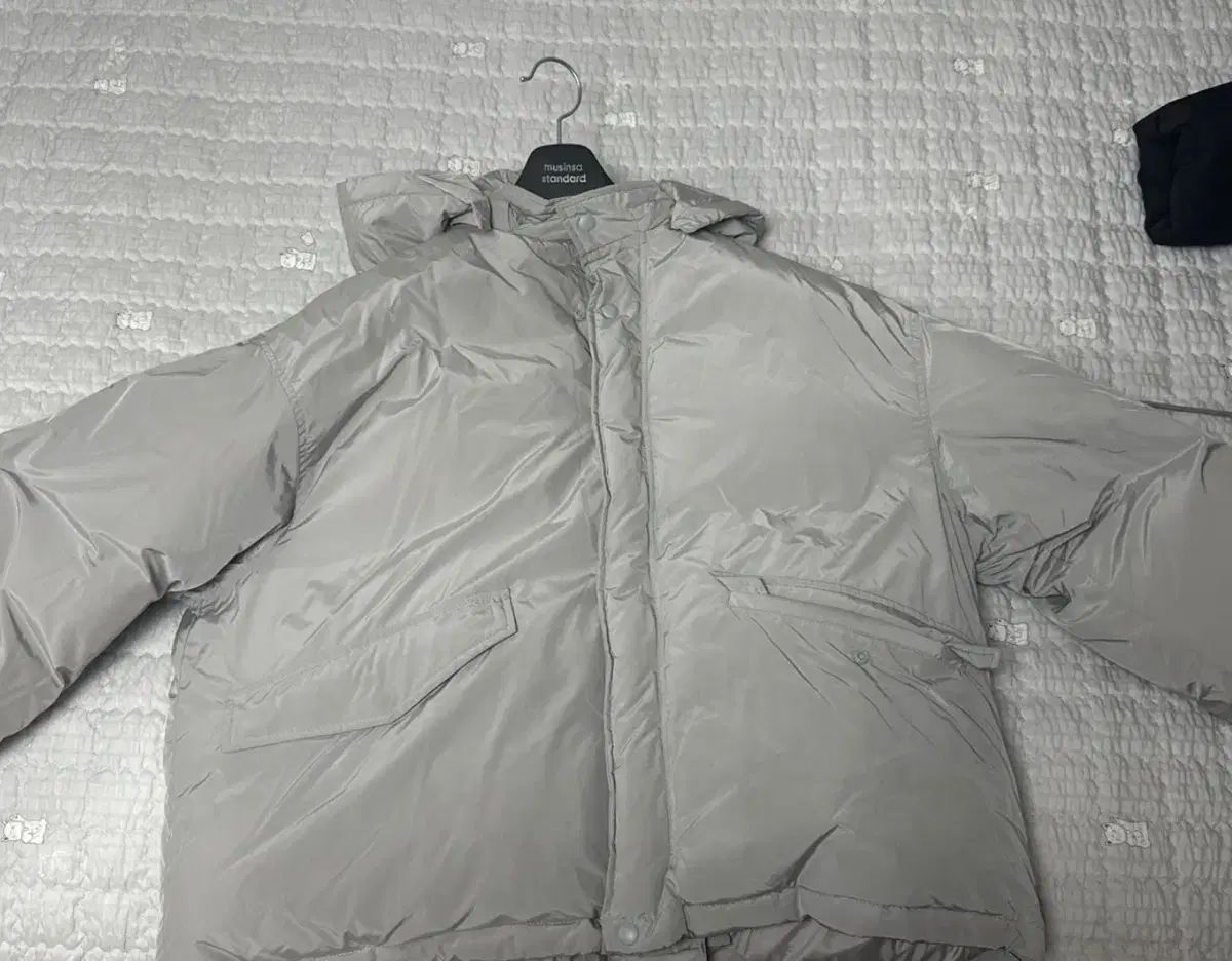 ファッジストア フード ダウン シルバー グレー L サイズ