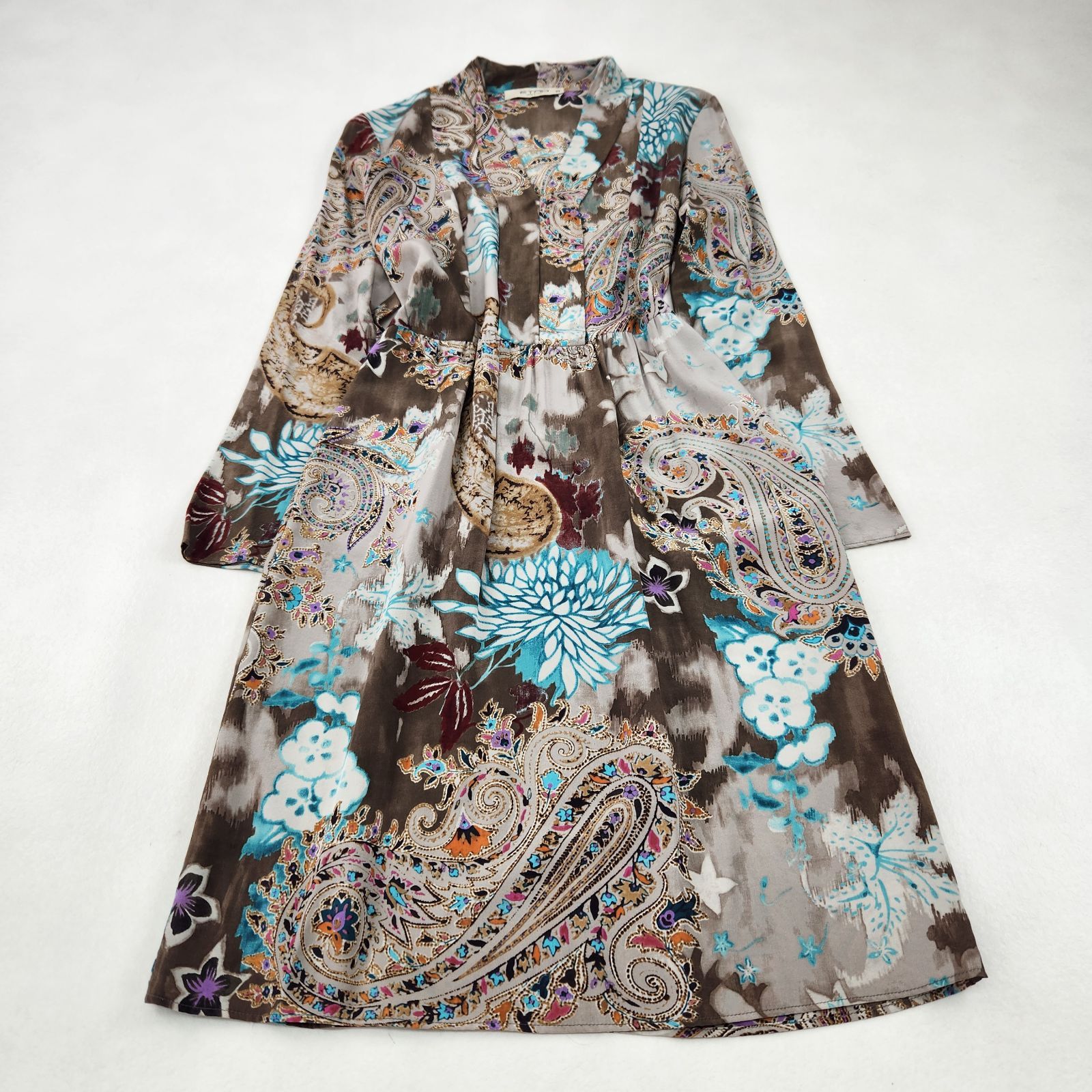 ETRO ワンピース エトロ シルク100% 絹 エレガント ペイズリー 大きい