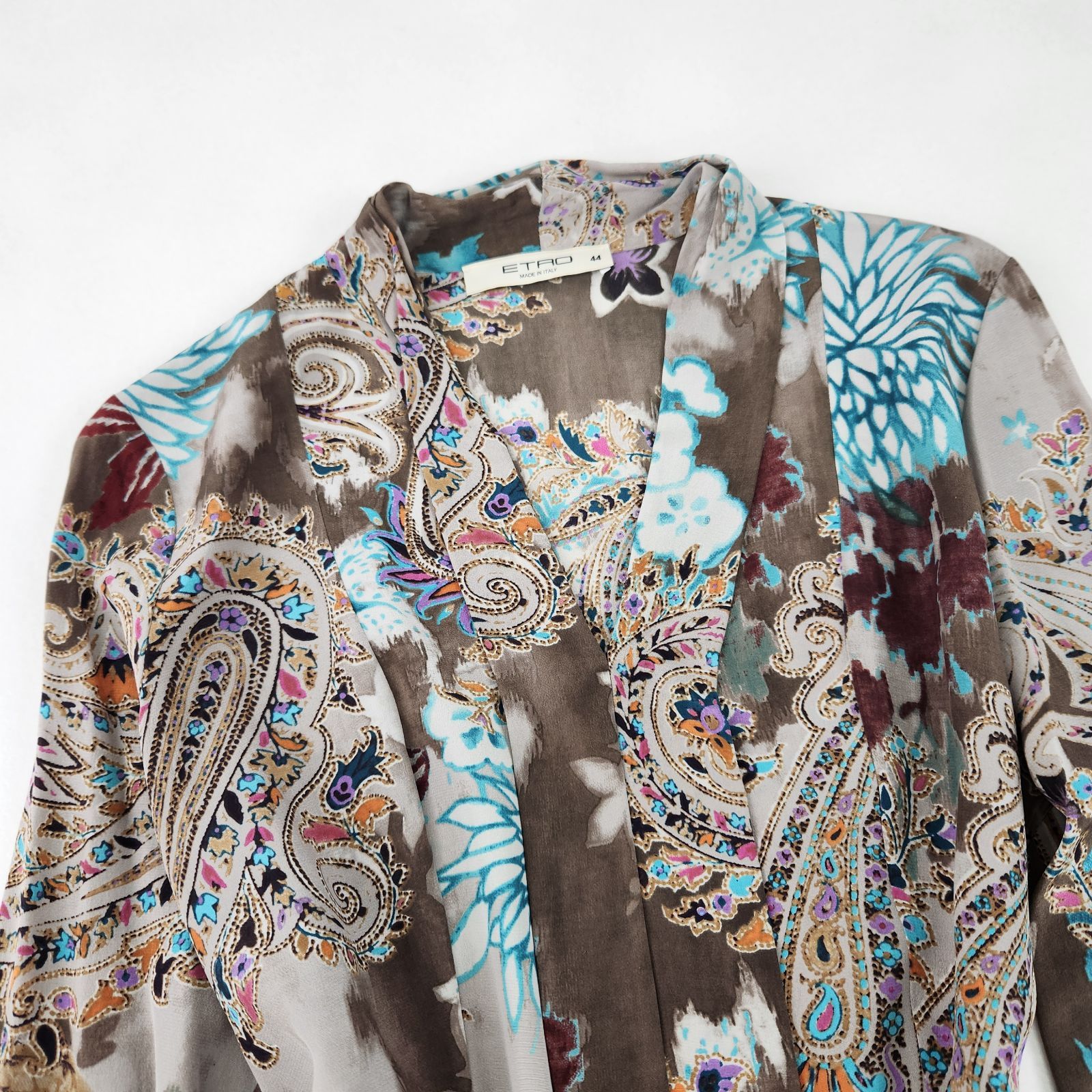 ETRO ワンピース エトロ シルク100% 絹 エレガント ペイズリー 大きい 