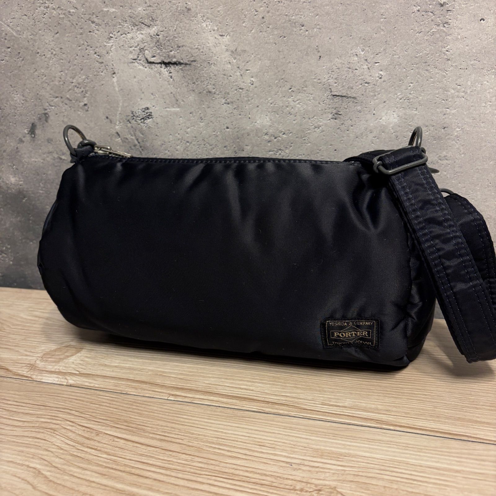 HEAD PORTER タンカー ドラム ショルダーバッグ アイアンブルー 藤原