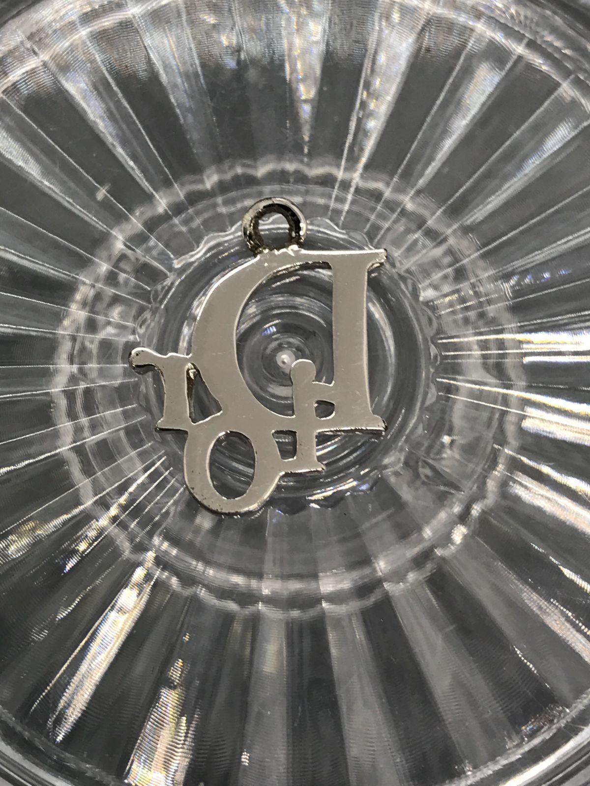 Christian Dior ディオール ピアス 片耳 ラインストーン シルバー 5006