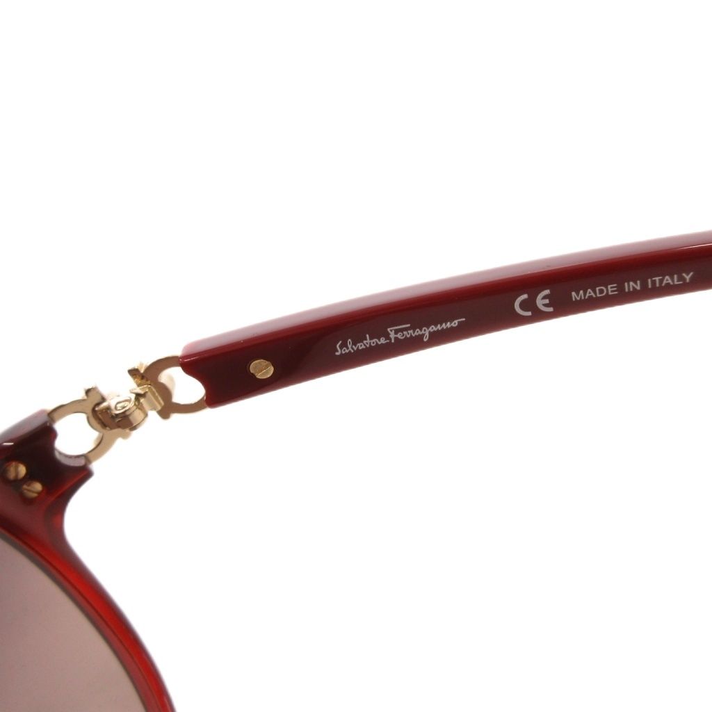 メガネ】カラー：ブラウン – M-ALL Salvatore Ferragamo チタン製メガネ ワインレッド