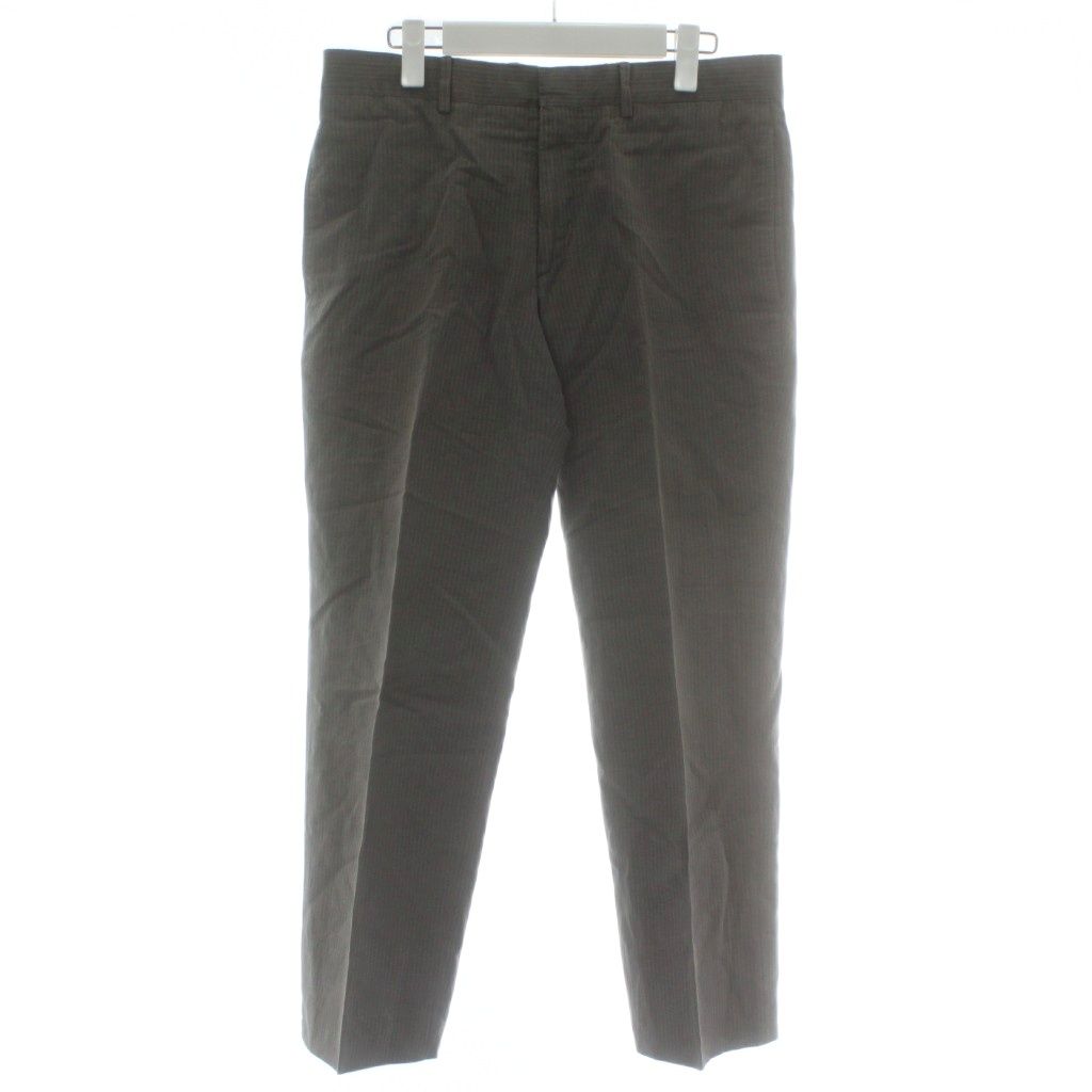 エルメス HERMES パンツ スラックス 麻 リネン混 ストレート