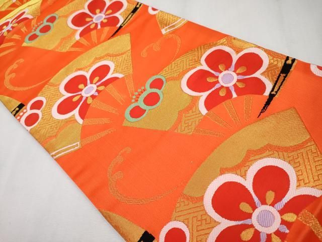 平和屋着物[]極上 七五三 女の子 7歳 祝着・袋帯セット 駒刺繍 枝梅文