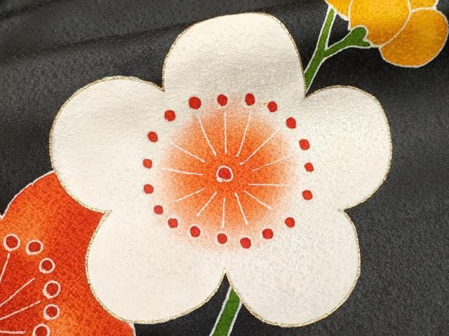 平和屋着物[]極上 七五三 女の子 7歳 祝着・袋帯セット 駒刺繍 枝梅文