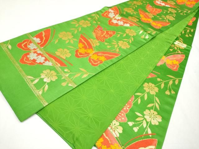 平和屋着物[]極上 七五三 女の子 7歳 祝着・袋帯セット 鞠花文 金彩