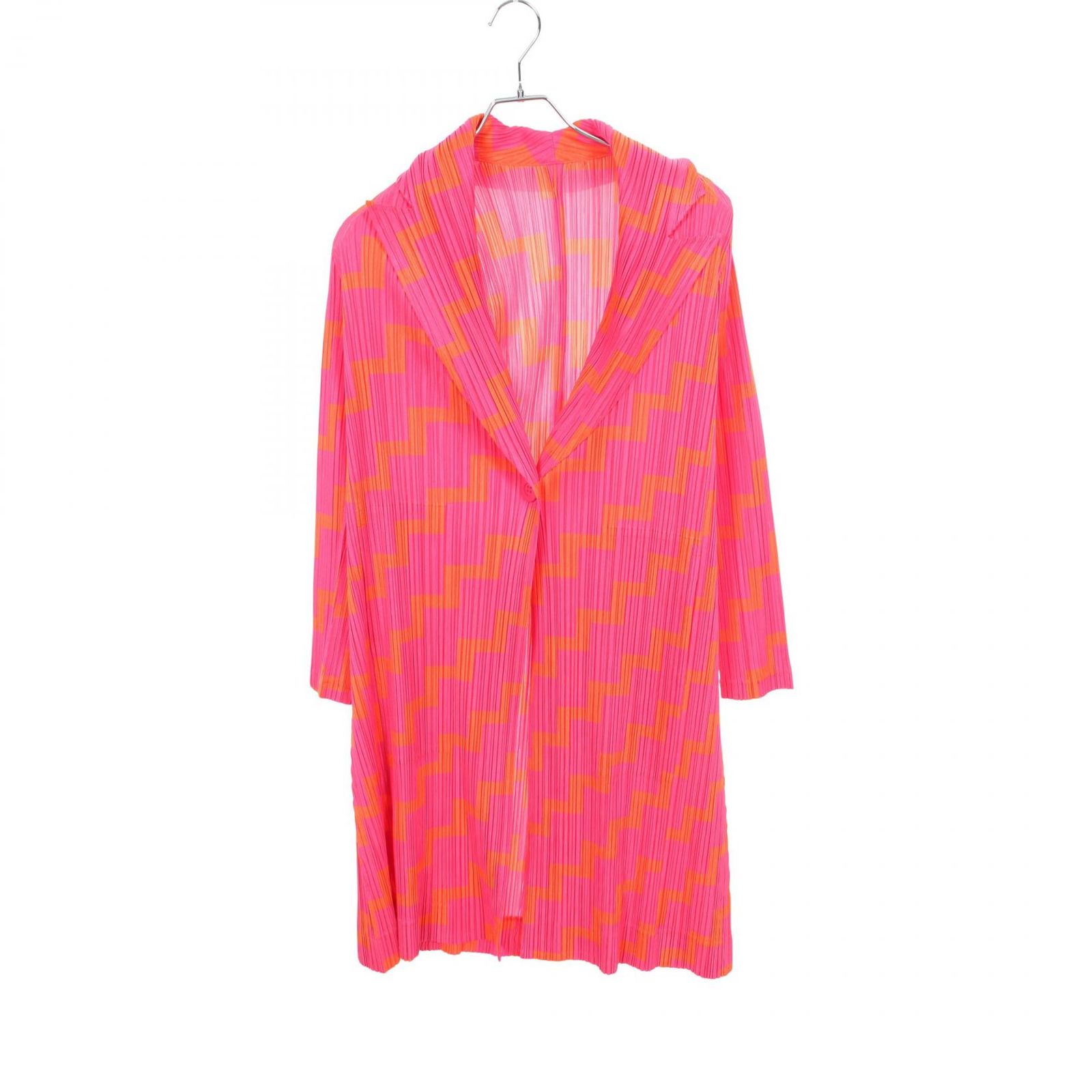 PLEATS PLEASE プリーツジャケット プリーツプリーズ PLEATS PLEASE プリーツ PP71-JA644 ピンクxオレンジ