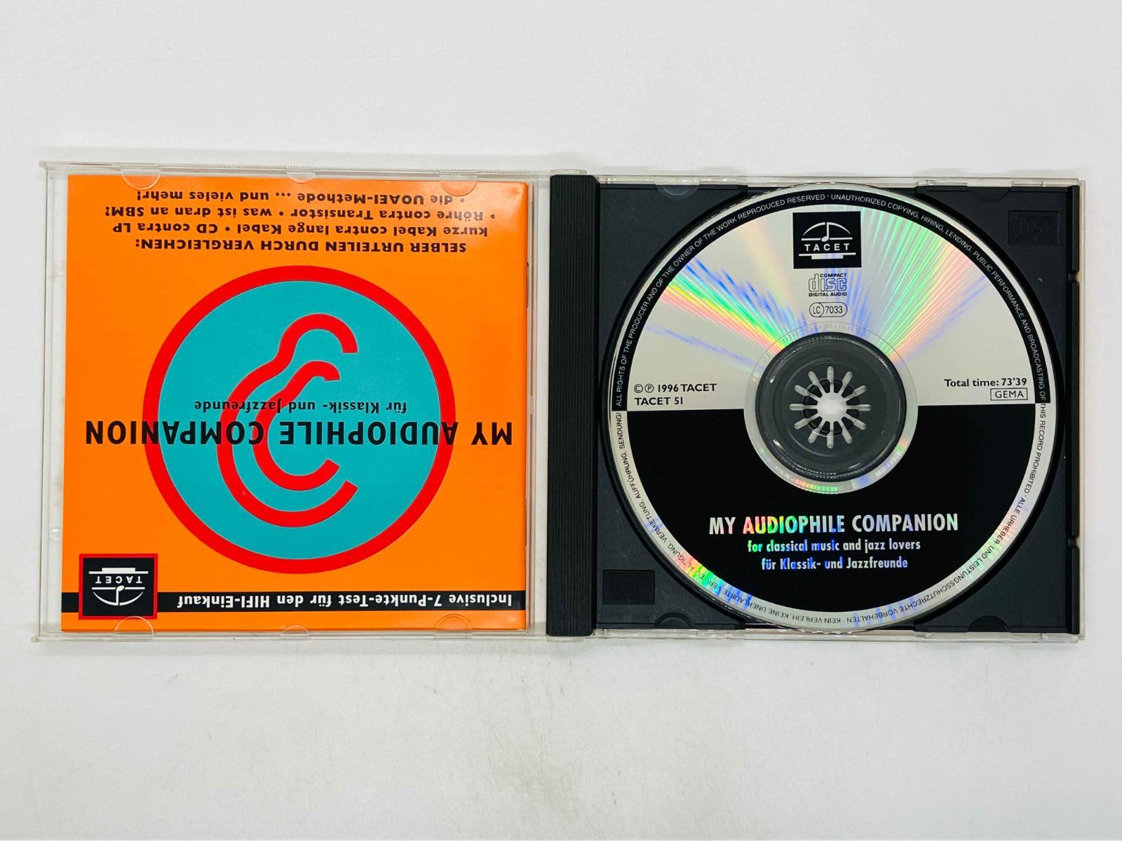 クラシック My Audiophile Comanion  /  TACET51 CD My Audiophile Companion For Classical Music and Jazz Lovers