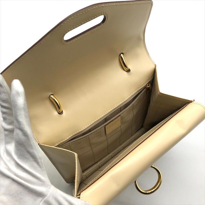 超美品 CELINE セリーヌ ガンチーニ ゴールド金具 トップハンドル 2WAY