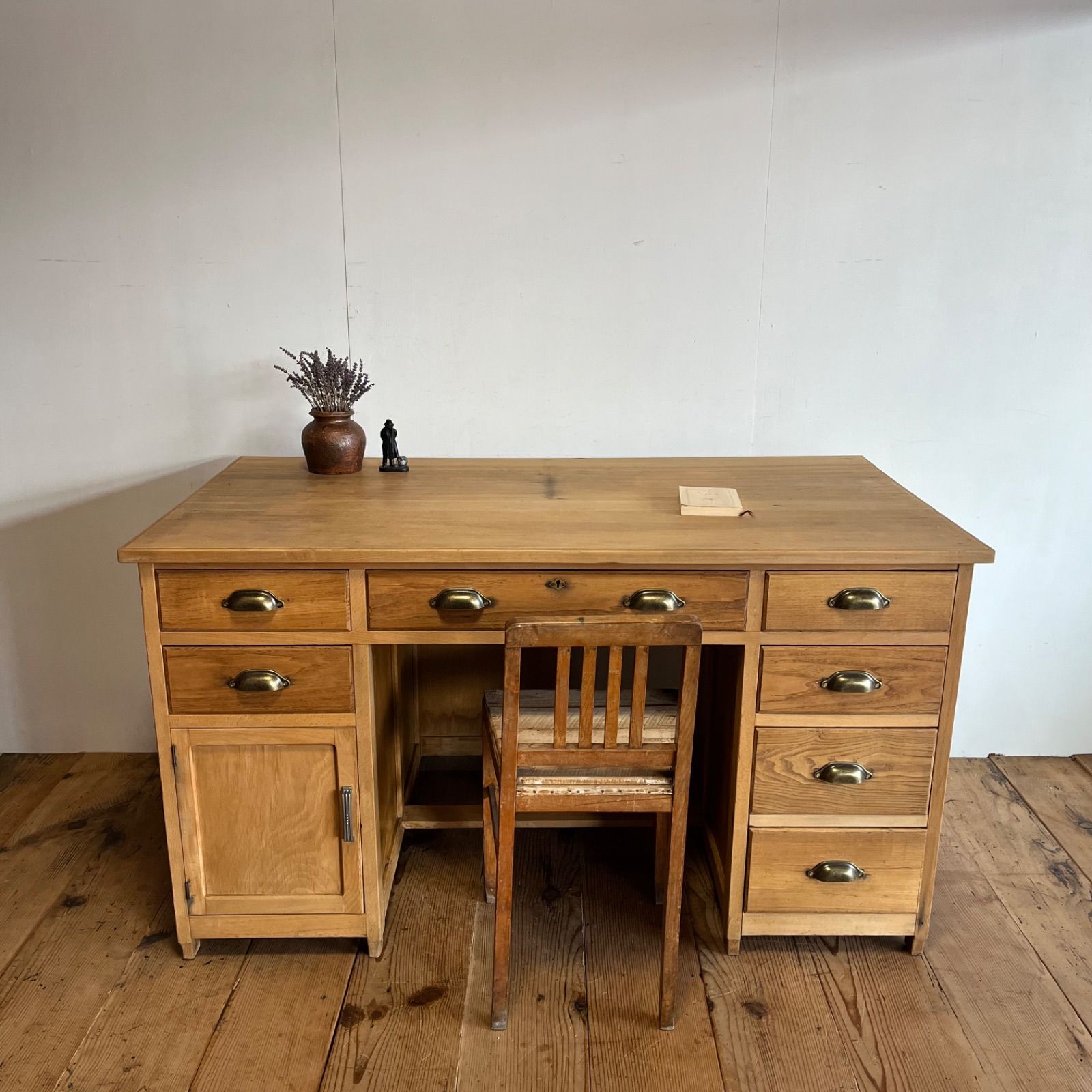 アンティーク 両袖机 デスク 机 テーブル 希少 y593 - メルカリ