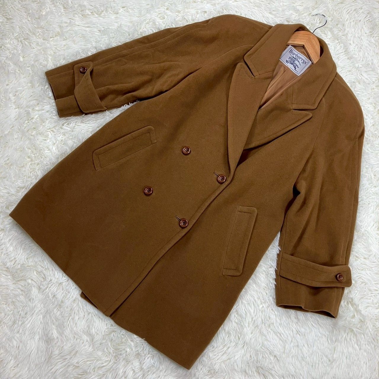 90's バーバリー バーバリーズ チェスターコート カシミヤ混 ダブル