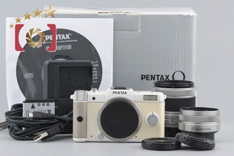 中古】PENTAX ペンタックス Q ダブルレンズキット ホワイト シャッター