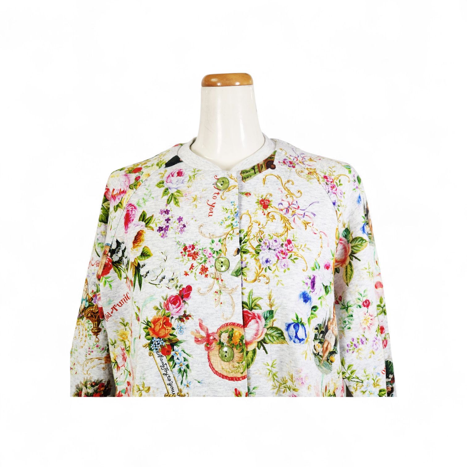 鴨居羊子パジャマ 新品未使用‼️TUNIC 長袖丸首 全開パジャマ 40接結