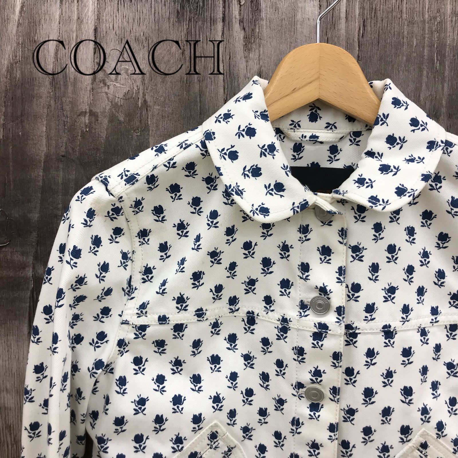 COACH コーチ Badlands Floral Jean Jacket デニムジャケット F85742