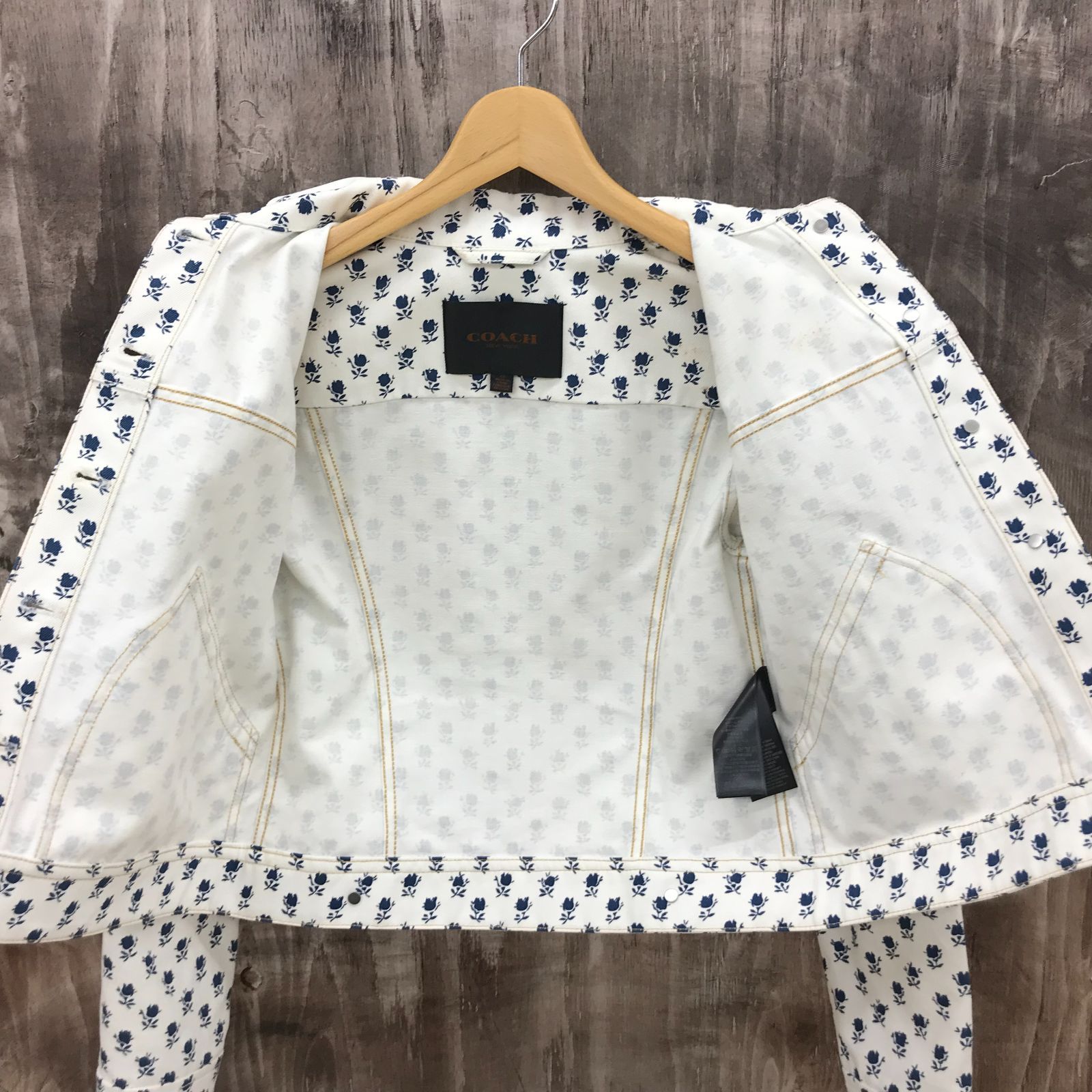 COACH コーチ Badlands Floral Jean Jacket デニムジャケット F85742