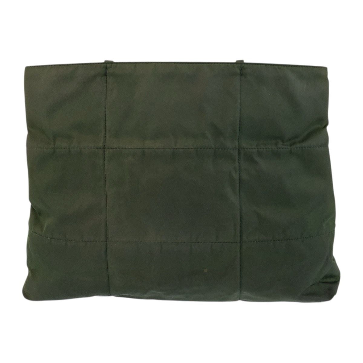 PRADA プラダ グリーン ブラック ナイロン/プラスチック トートバッグ