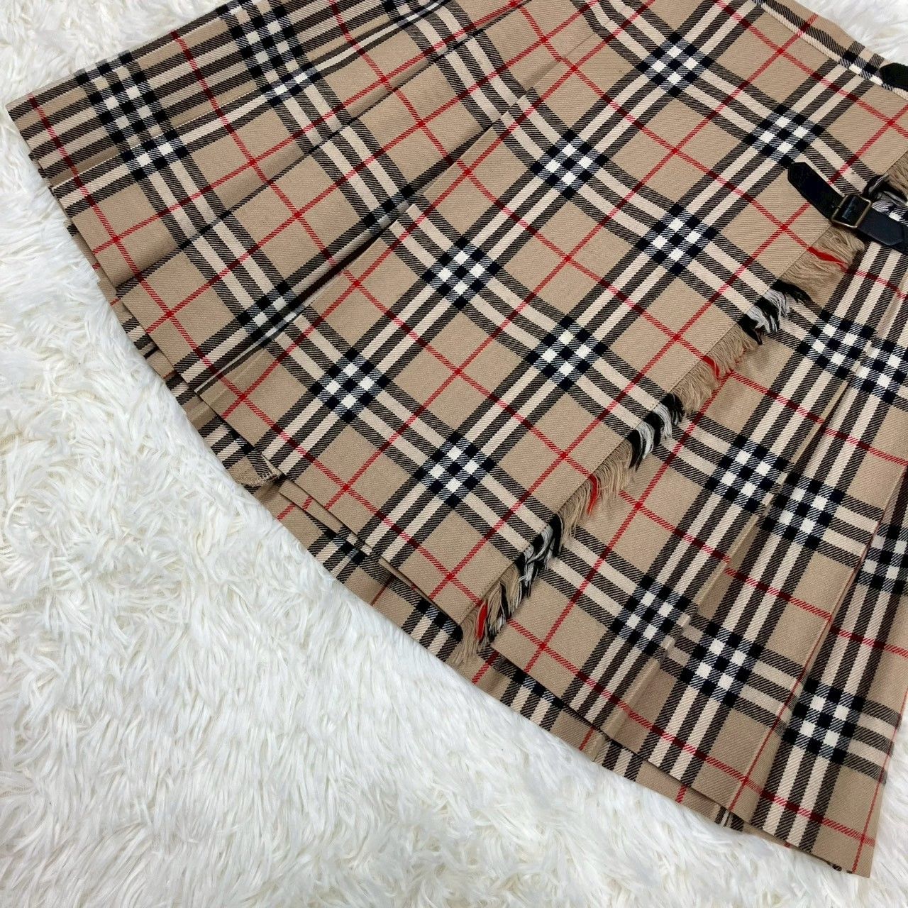 バーバリーブルーレーベル ミニスカート 巻きスカート ノバチェック