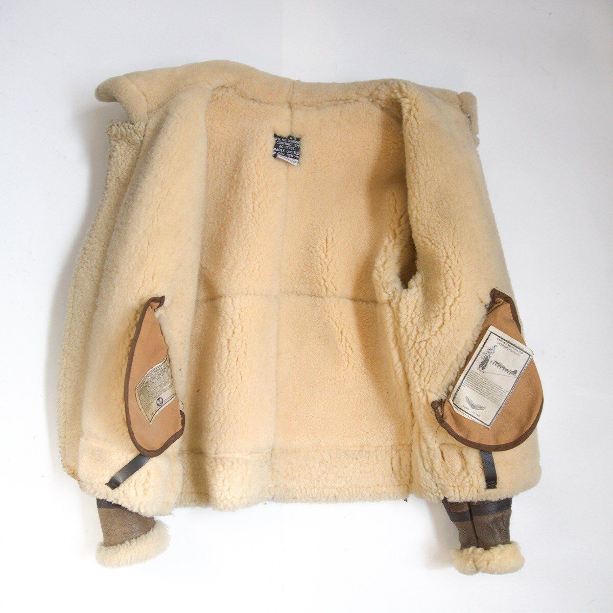 美品】AVIREX【B-3 ムートンボンバージャケット】34 ブラウン