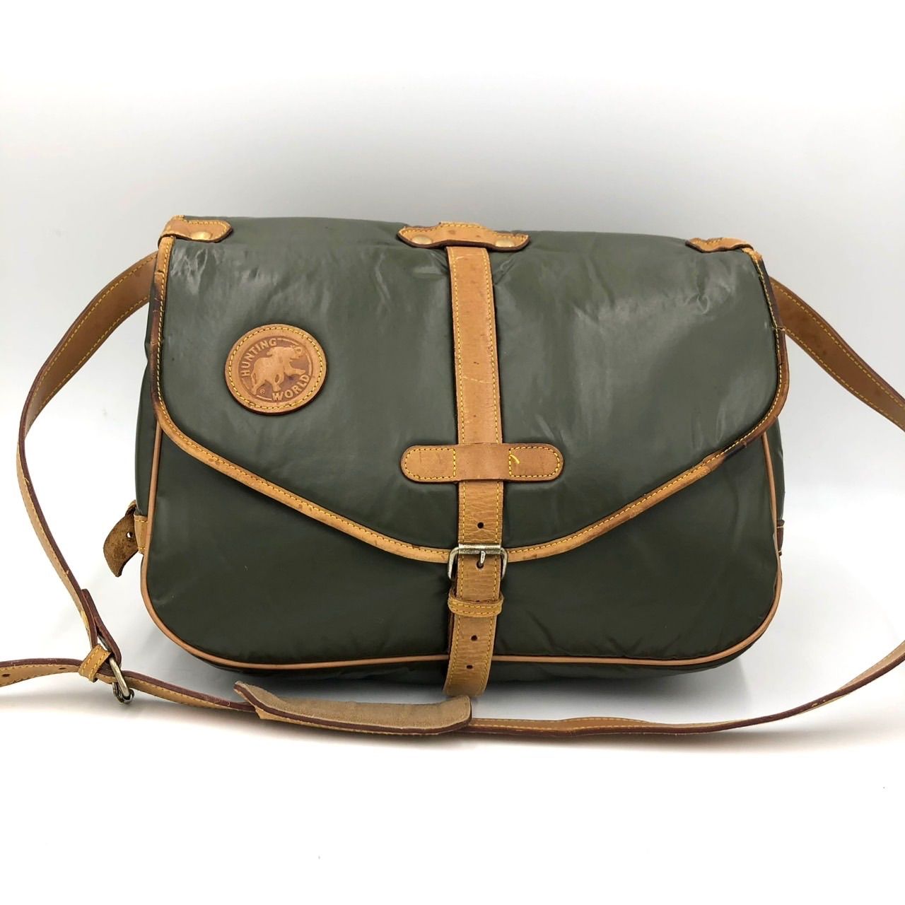 ハンティングワールド ショルダーバッグ バチュークロス カーキ