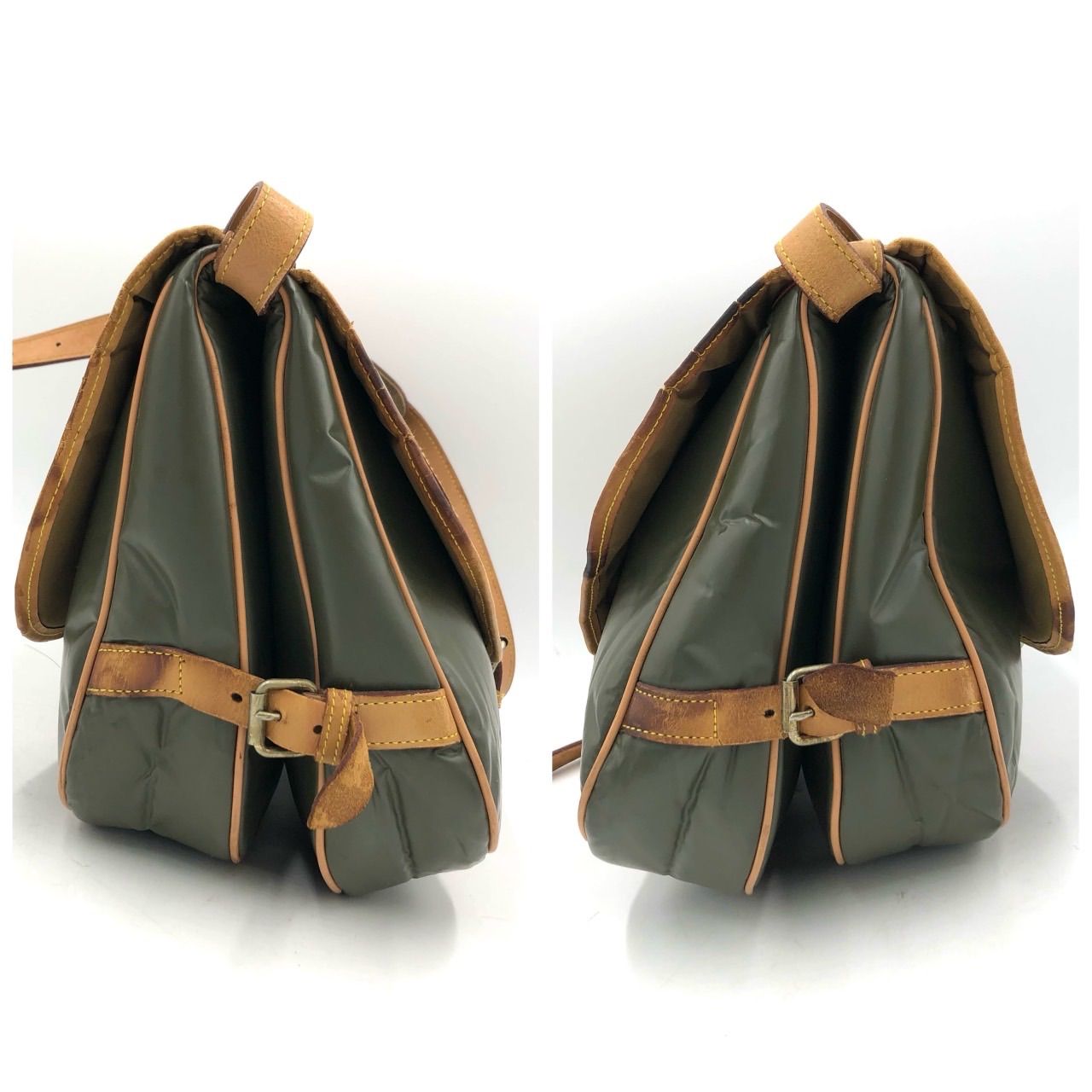 ハンティングワールド ショルダーバッグ バチュークロス カーキ