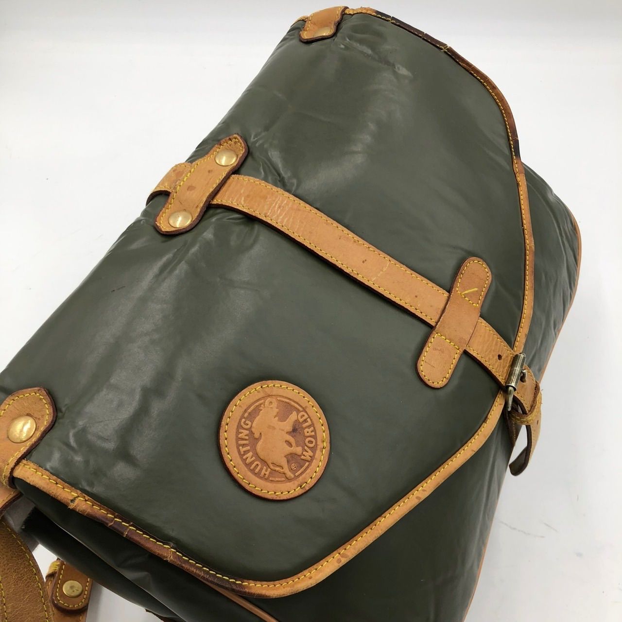 ハンティングワールド ショルダーバッグ バチュークロス カーキ