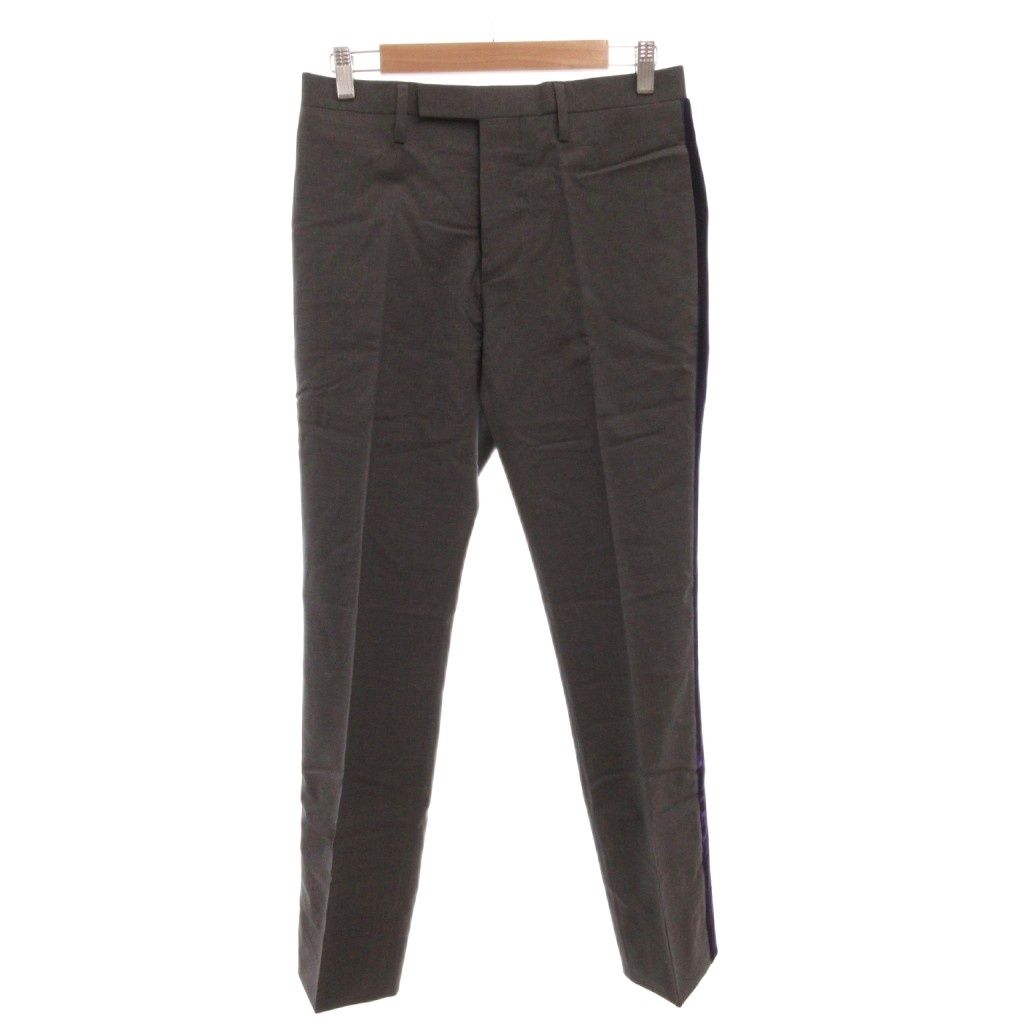 ヘルムートラング HELMUT LANG パンツ スラックス テーパード ベロア切替 28 グレー 紫 パープル /FF ■GY99