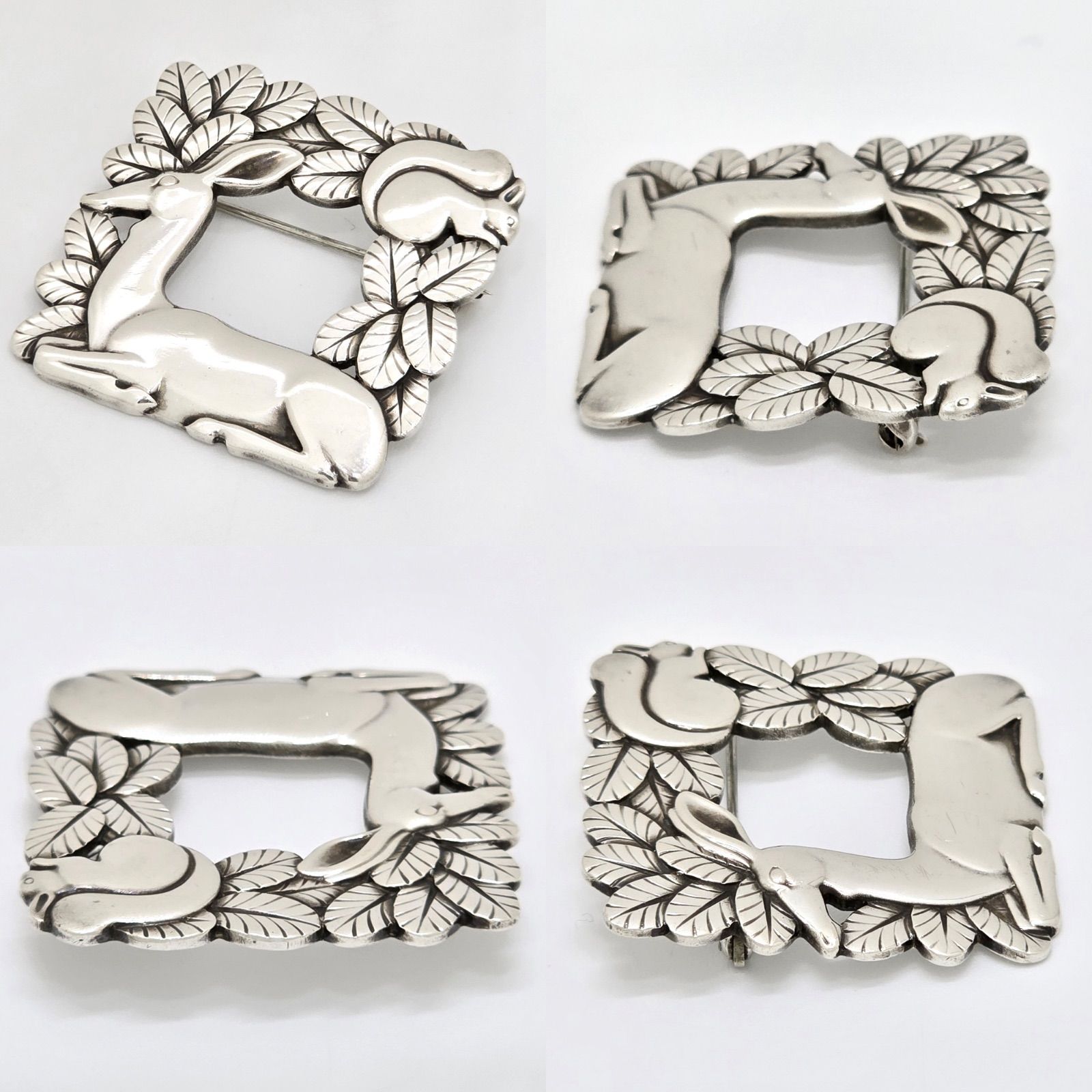 GEORG JENSEN ジョージ・ジェンセン 鹿とリス ブローチ 318 ピン