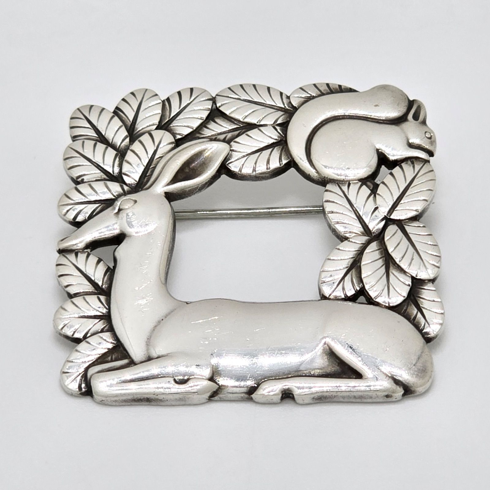 GEORG JENSEN ジョージ・ジェンセン 鹿とリス ブローチ 318 ピン