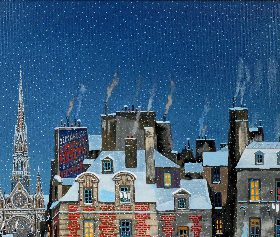 ミッシェル ドラクロワ「ノエルノエル」キャンバスにシルクスクリーン