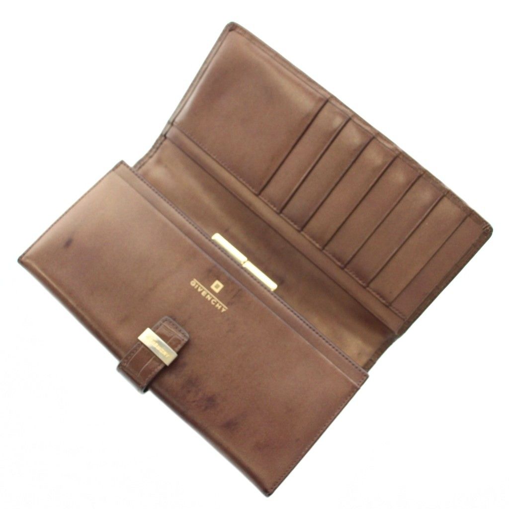 ジバンシィ GIVENCHY 長財布 がま口 二つ折り キャンバス レザー 4G