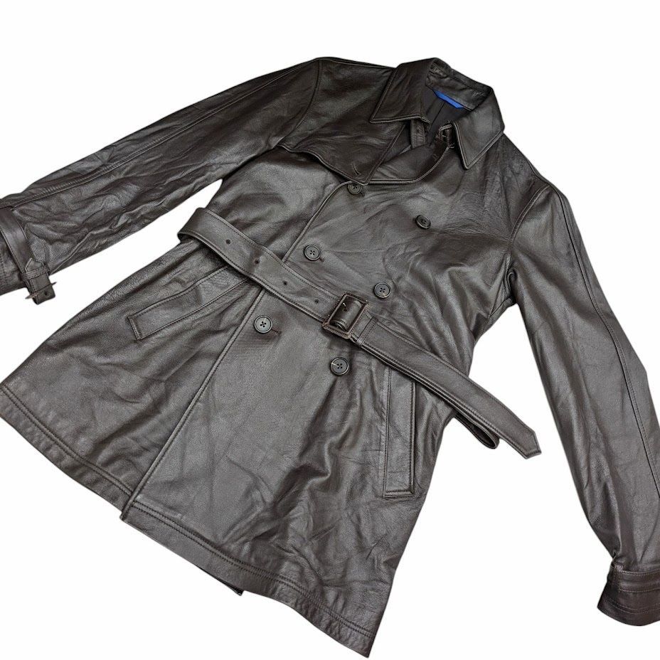 22 Paul Smith LONDON ポールスミス ロンドン ラムレザー トレンチ