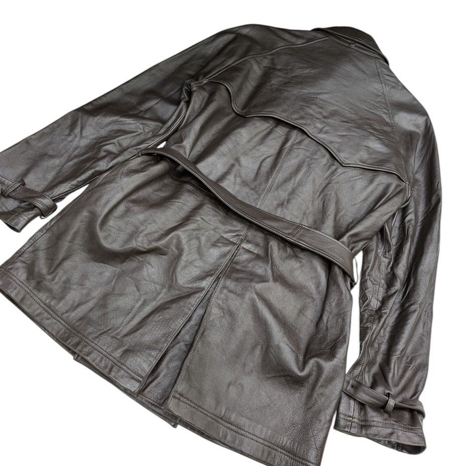 22 Paul Smith LONDON ポールスミス ロンドン ラムレザー トレンチ