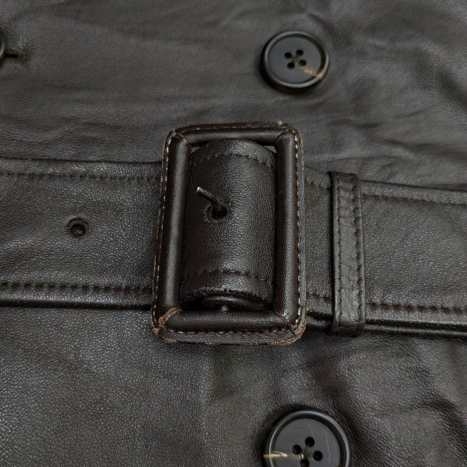 22 Paul Smith LONDON ポールスミス ロンドン ラムレザー トレンチ
