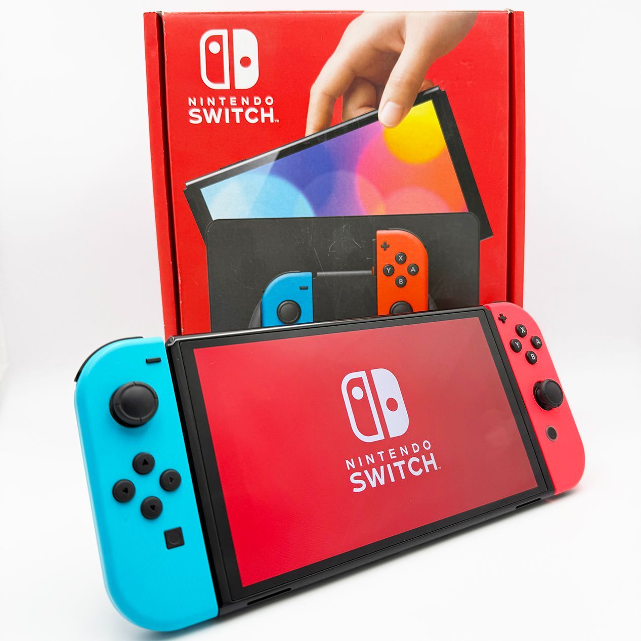 中古】Nintendo Switch 本体 (有機ELモデル) Joy-Con(L)ネオンブルー