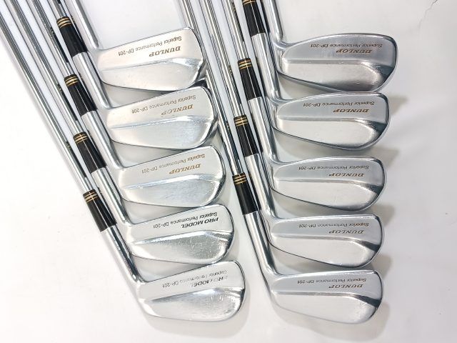 【名器】DUNLOP PRO MODEL DP-201 アイアン　9本セット 入間□【中古】 アイアンセット ダンロップ DP-201 10本(1-9 P) DG