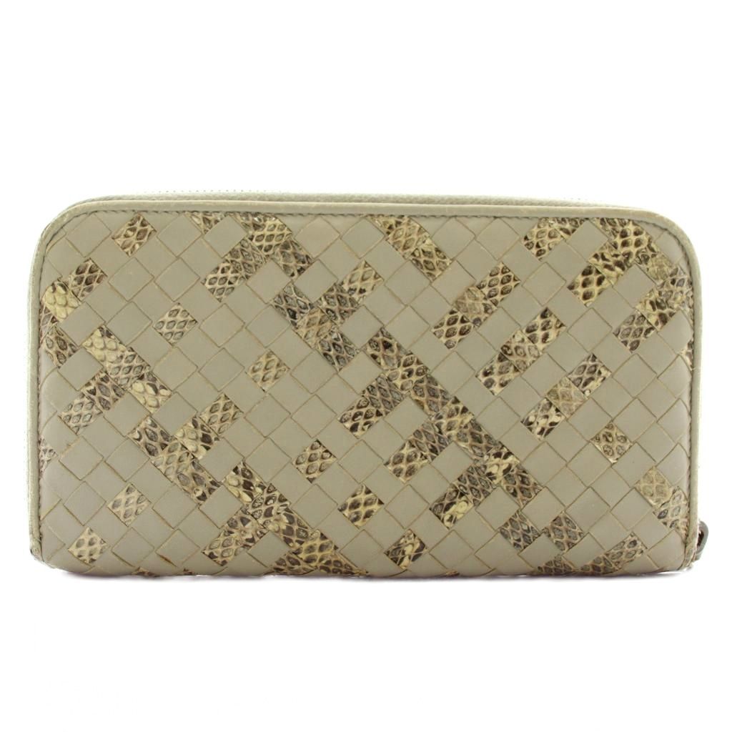 ボッテガヴェネタ BOTTEGA VENETA 長財布 ラウンドファスナー パイソン