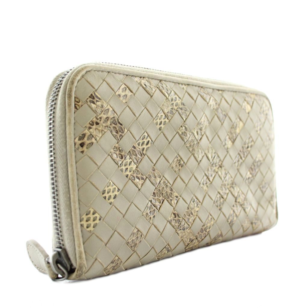 ボッテガヴェネタ BOTTEGA VENETA 長財布 ラウンドファスナー パイソン