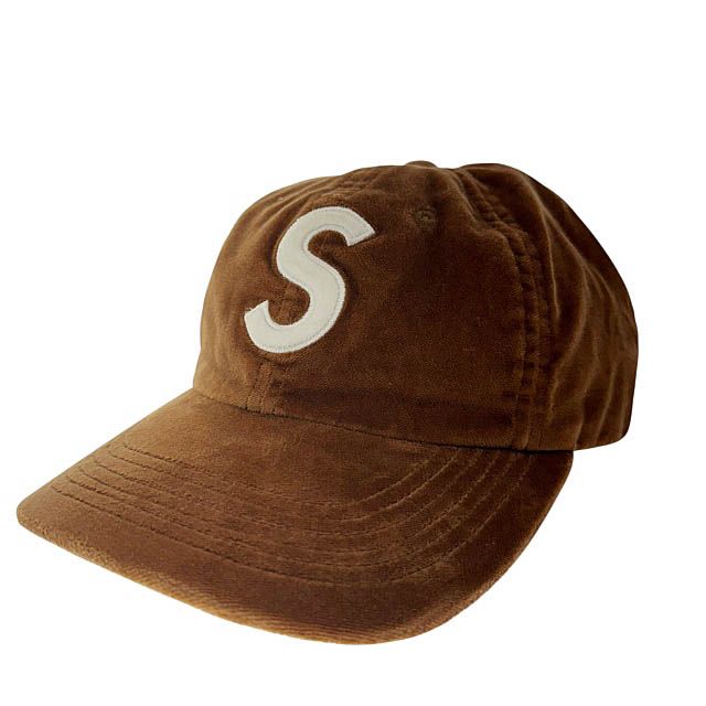 シュプリーム SUPREME 20AW Velvet S Logo 6-Panel ベルベット Sロゴ 6