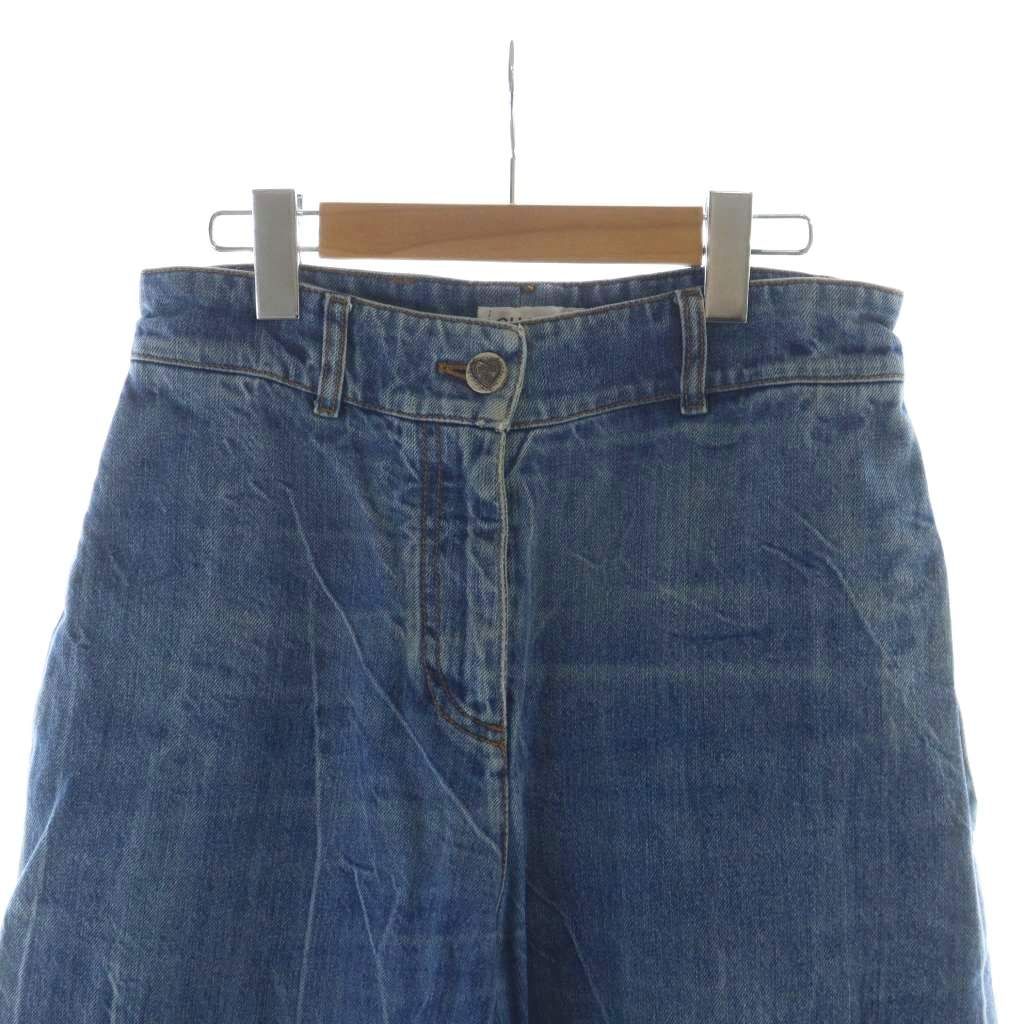 シャネル CHANEL I LOVE CHANEL デニムパンツ ジーンズ ワイド フレア