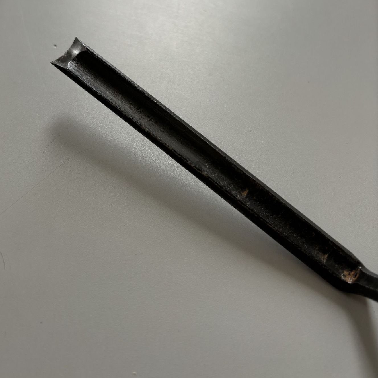 倉庫長期保管品 小山金属 木型コテ丸突のみ 12 mm 特注短柄