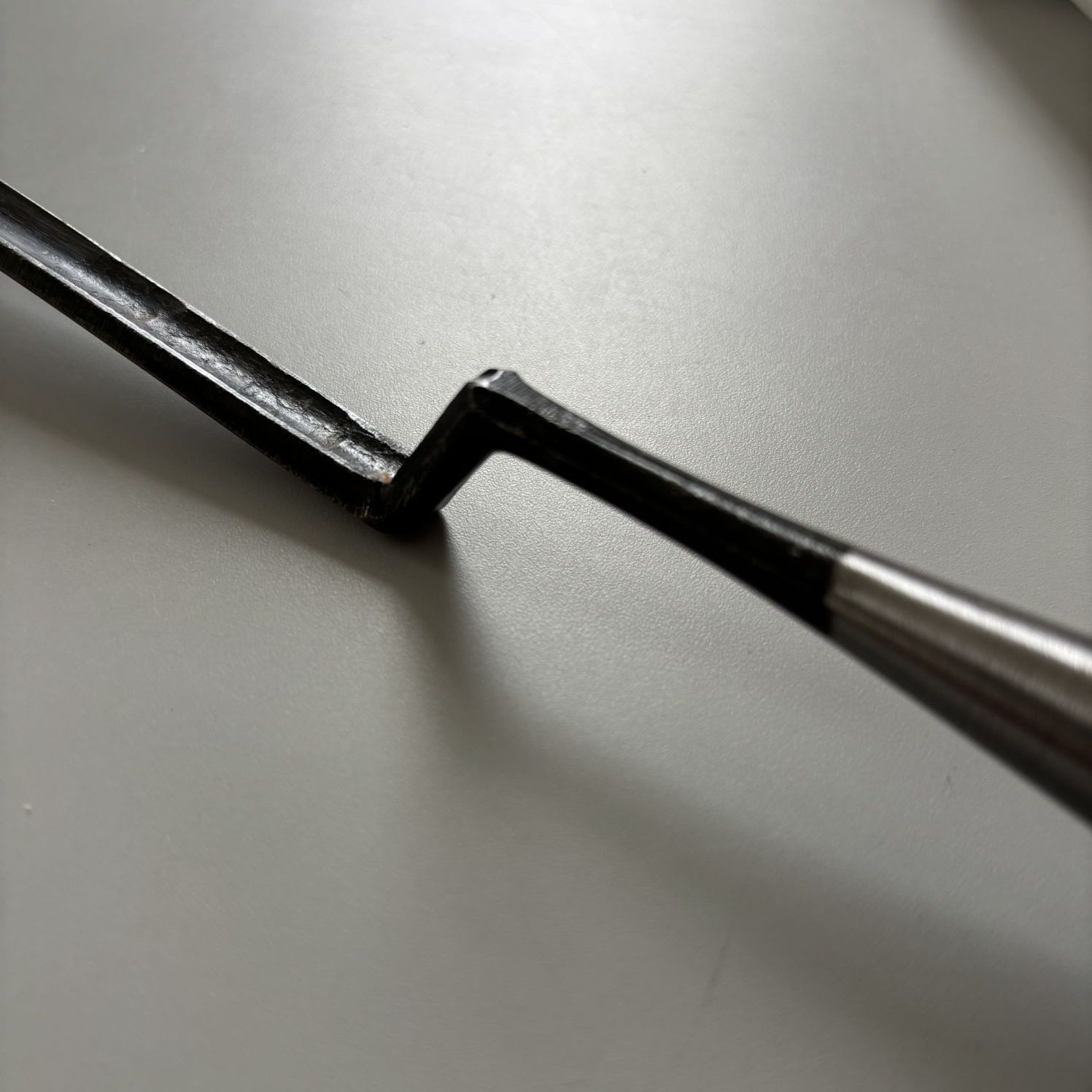 倉庫長期保管品 小山金属 木型コテ丸突のみ 12 mm 特注短柄