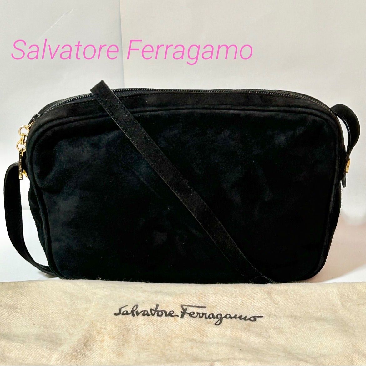 Salvatore Ferragamo フェラガモ スエード レザー M214610 ショルダー