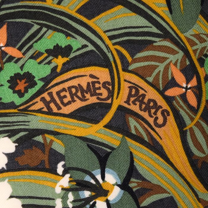 エルメス HERMES スカーフ カレ 140 カレジェアン カシミヤ70％/シルク