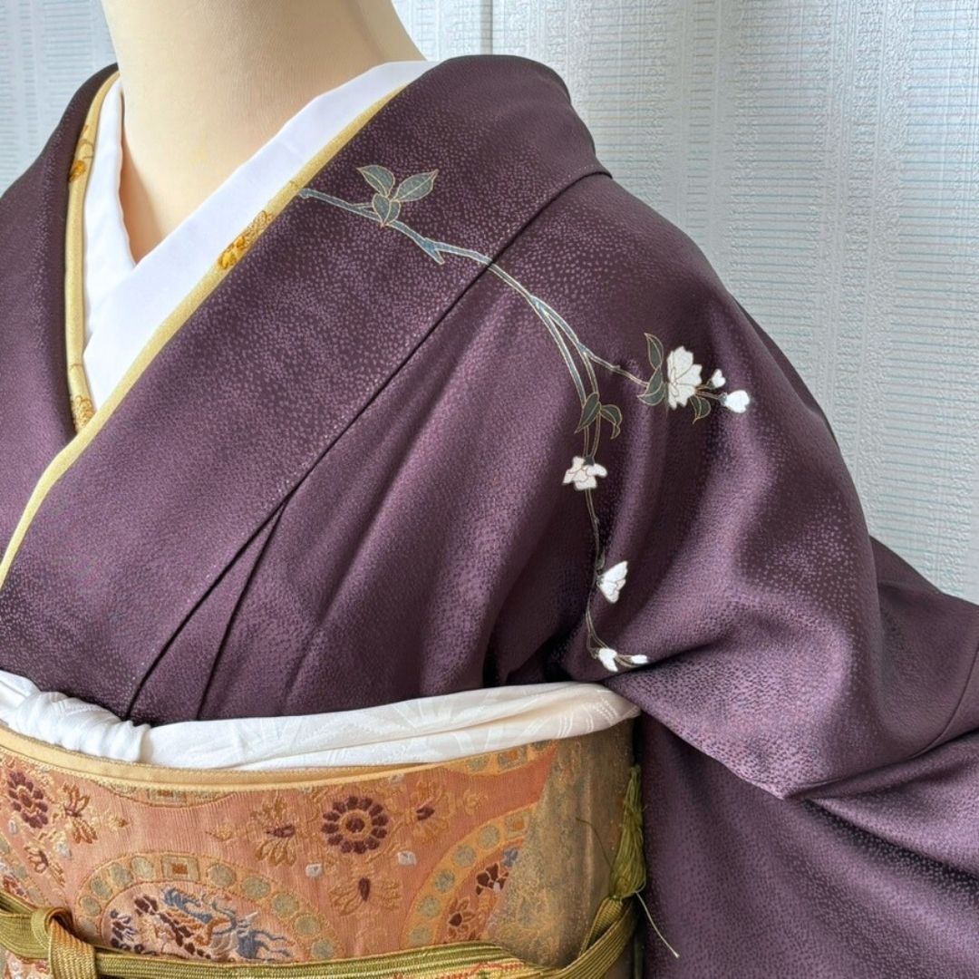 卒業式・入学式参列に】高級訪問着フルセット 正絹 落ち着いた深紫