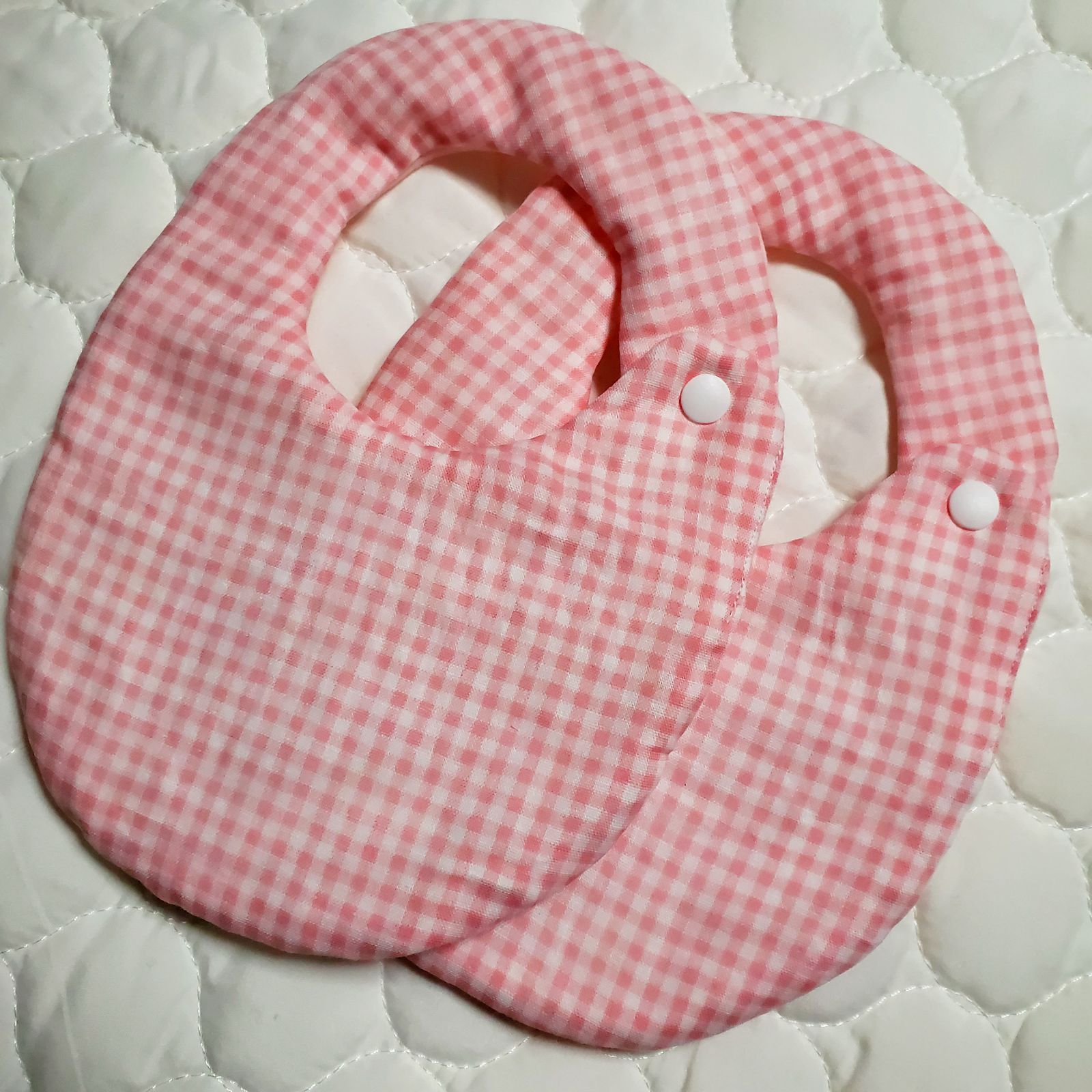 タオルを挟んだ厚手のふわふわスタイ 切り替えありタイプ ひなまつり