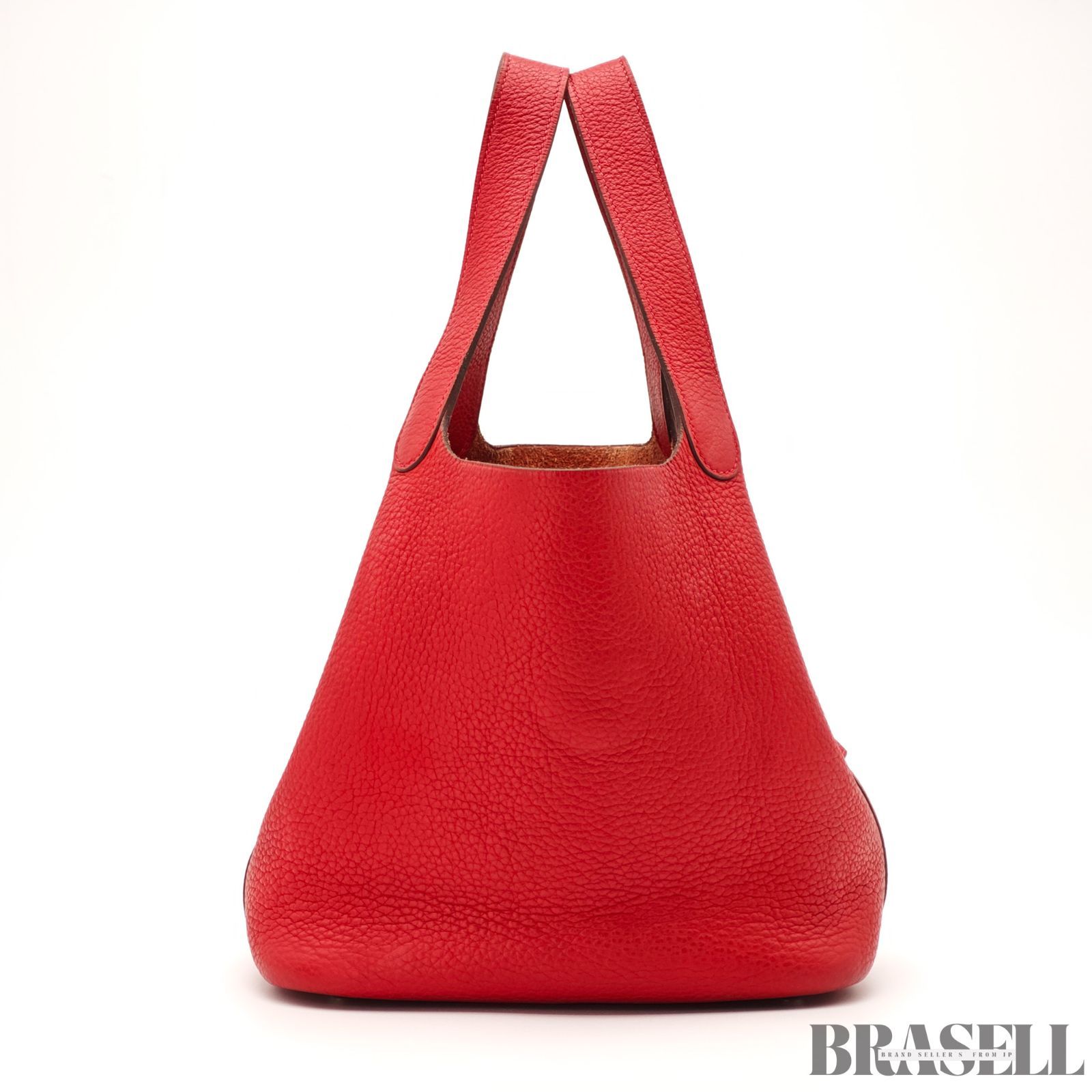 HERMES ピコタンMM バッグ ハンドバッグ バケットバッグ レッド